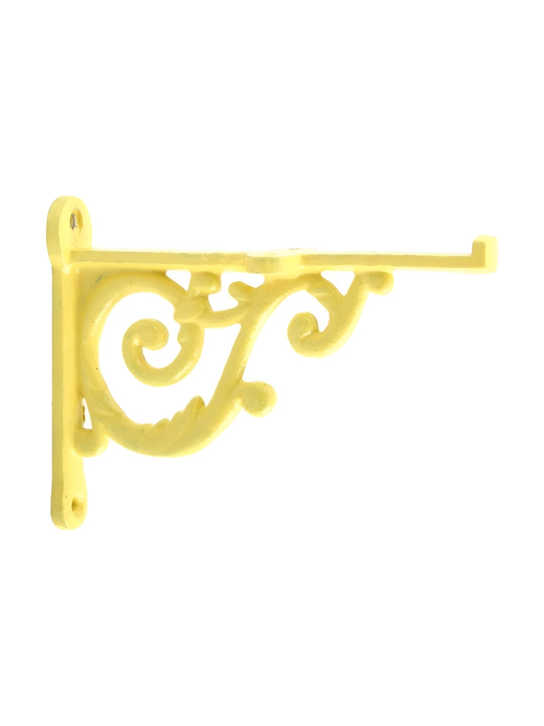 

Indianshelf Yellow Ornate Iron Wall Shelf Brackets
