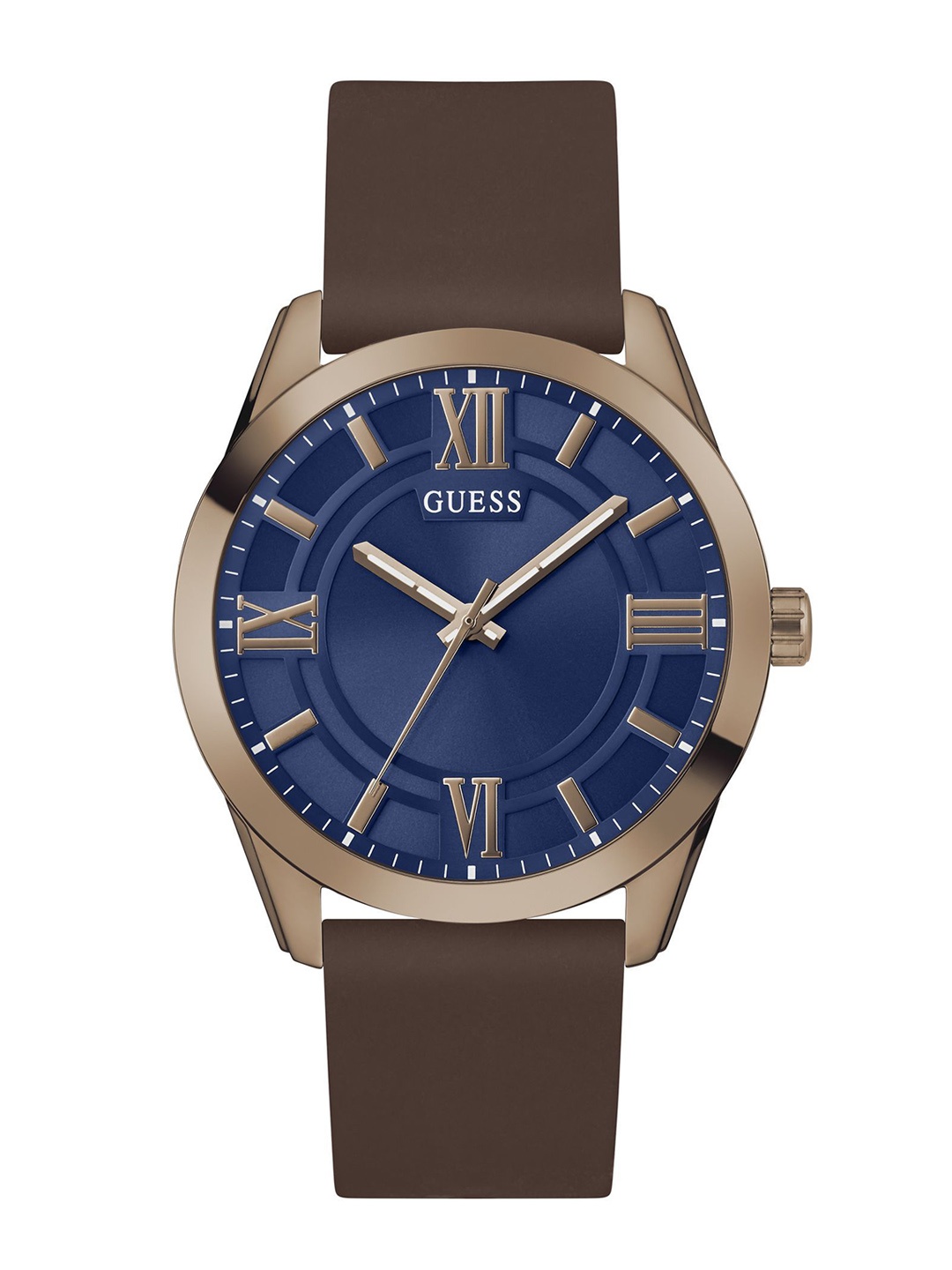 

GUESS Men Round Dial & Straps Analogue Watch GW0894G3, Blue