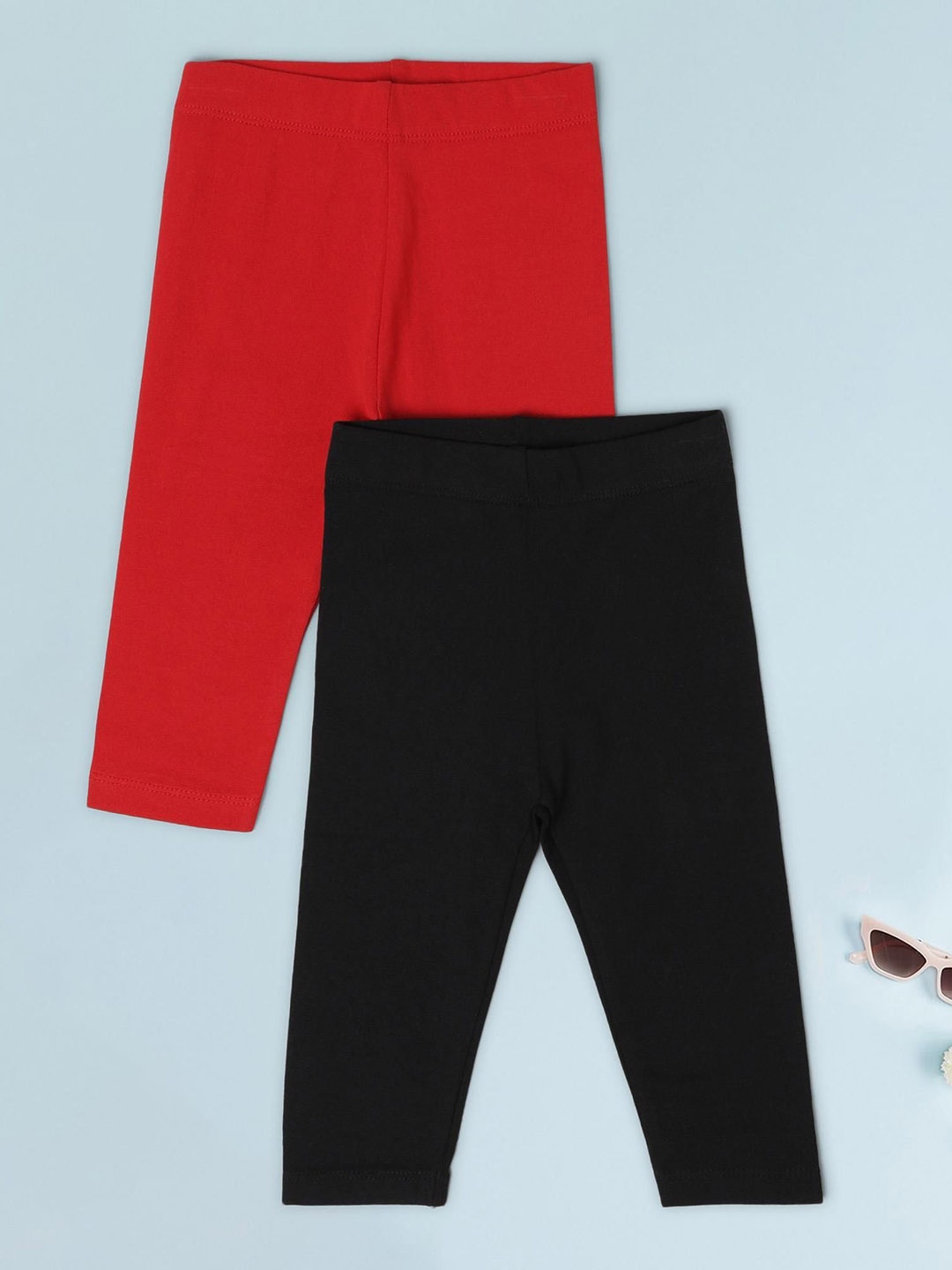 

Babies R Us Infant Girls Pack Of 2 Ankle Length Leggings, Red