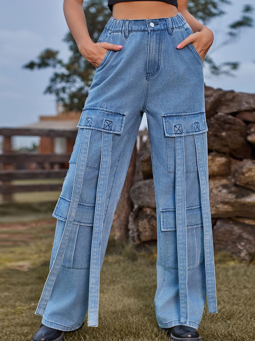 

StyleCast Women Cargos Trousers, Blue