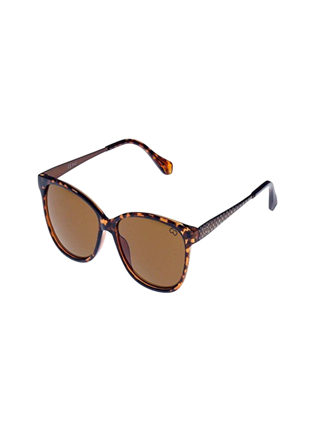 

GIO COLLECTION Unisex Square Sunglasses with UV Protected Lens, Brown