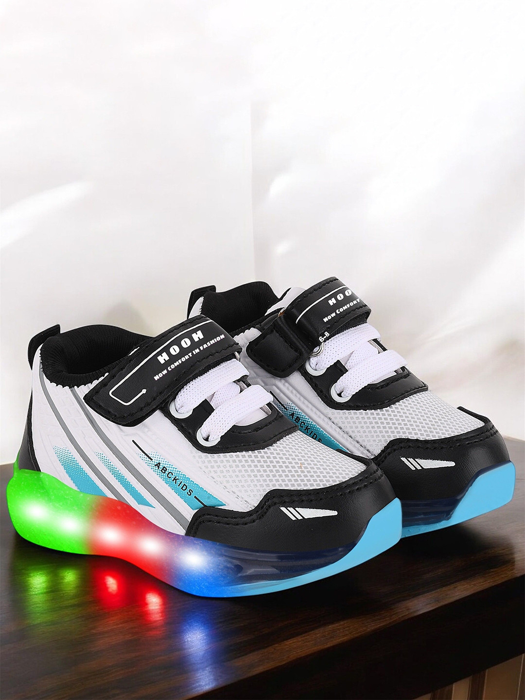 

HOOH Now Comfort in Fashion Unisex Kids Woven Design Sneakers, Blue