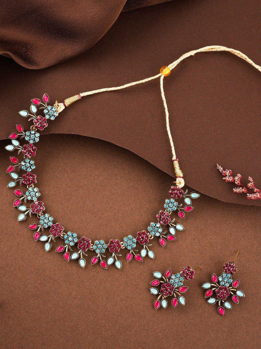 

Anouk Gold-Plated American Diamond Studded Jewellery Set