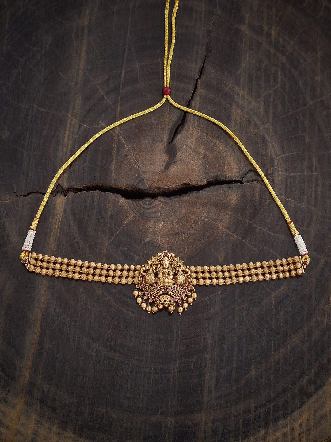 

Kushal's Fashion Jewellery Gold-Plated Antique Necklace