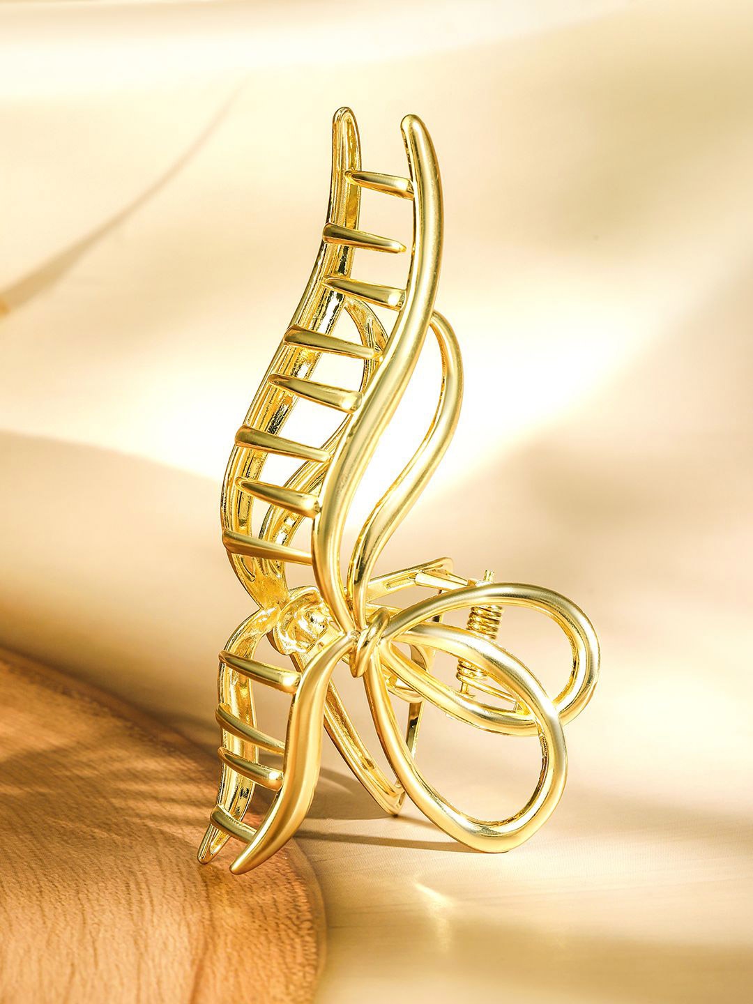 

Rubans Women Embellished Claw Clip, Gold