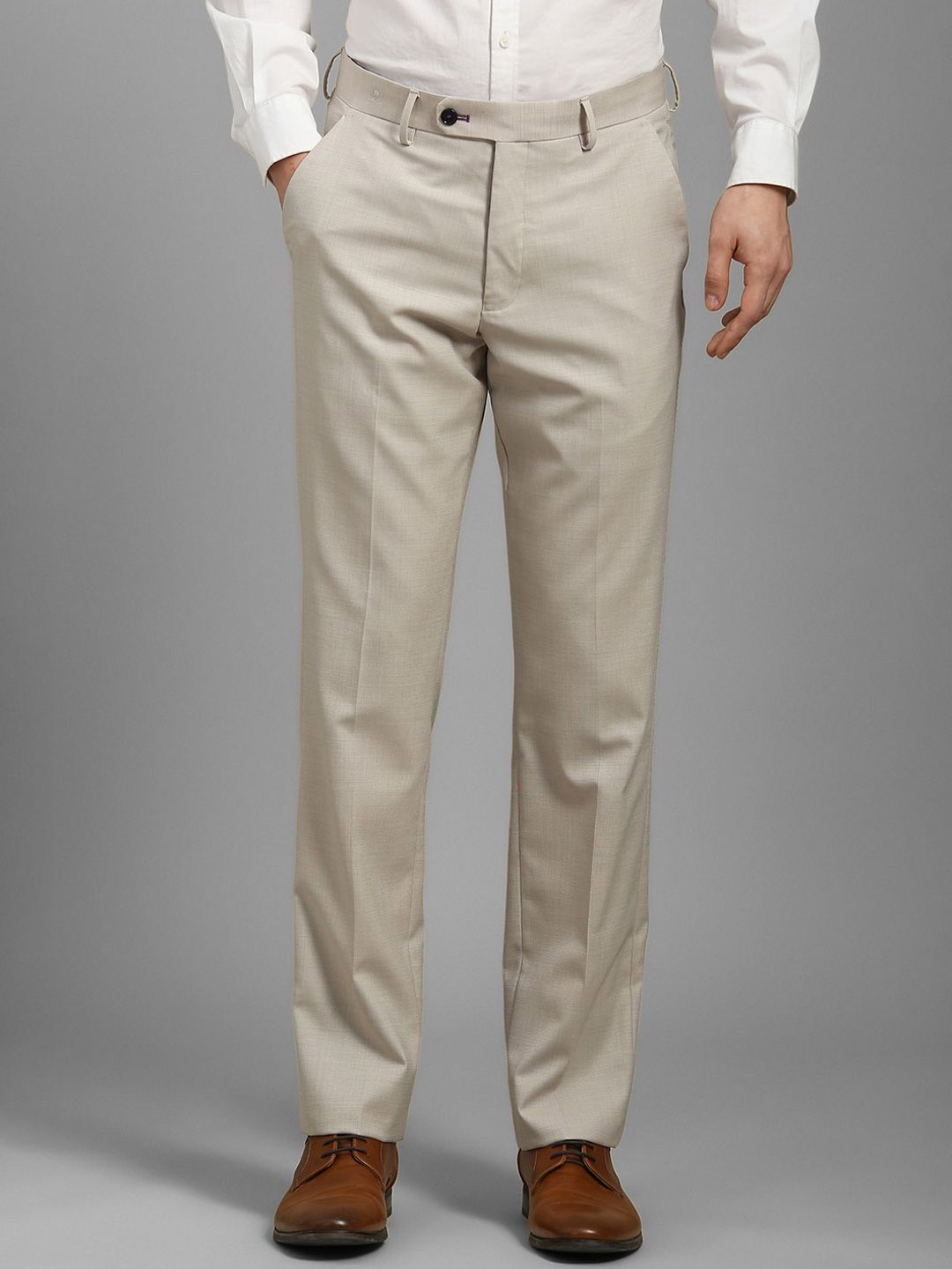 

Luxure by Louis Philippe Men Slim Fit Trousers, Beige