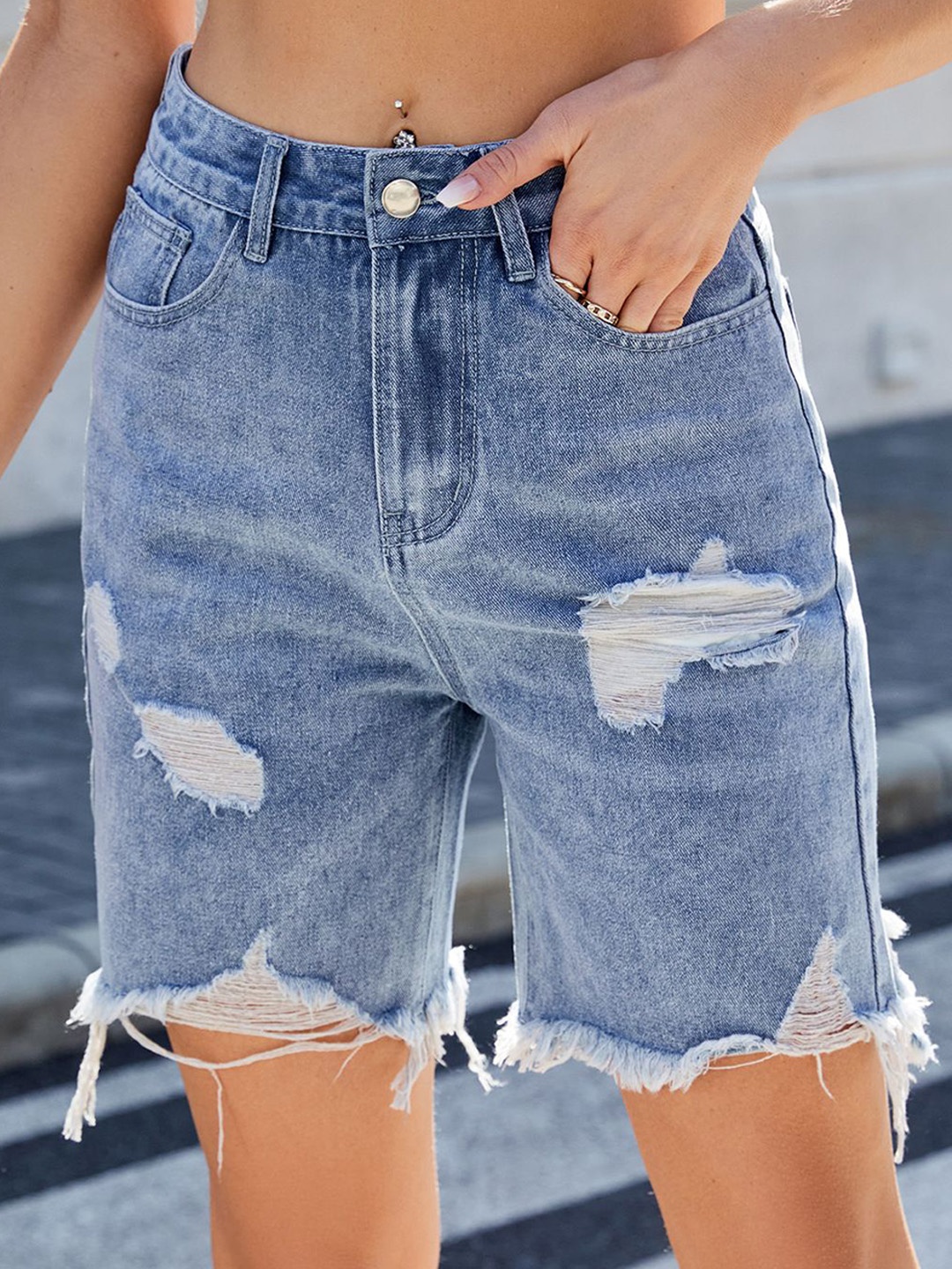

StyleCast Women Denim Denim Shorts, Blue