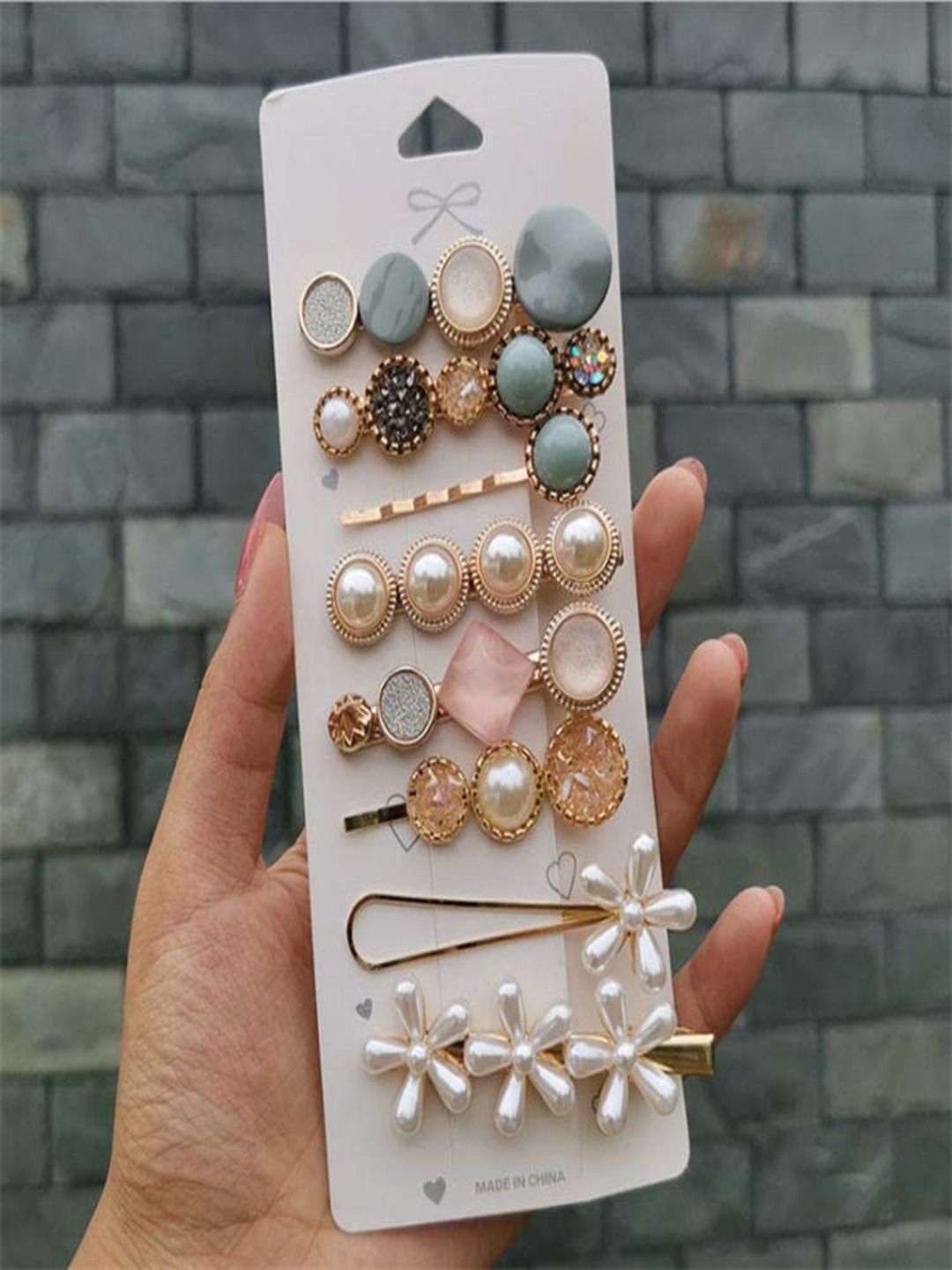 

ANNA CREATIONS Girls Beaded Hair Accessory Set of, Gold