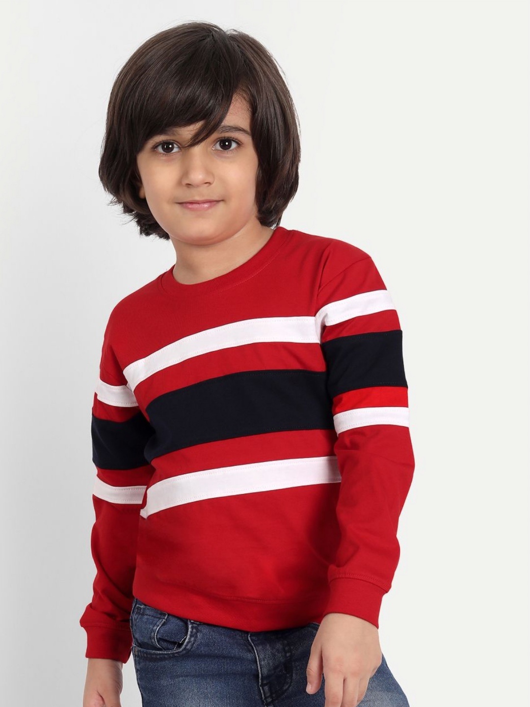 

Provogue Boys Colourblocked T-shirt, Red