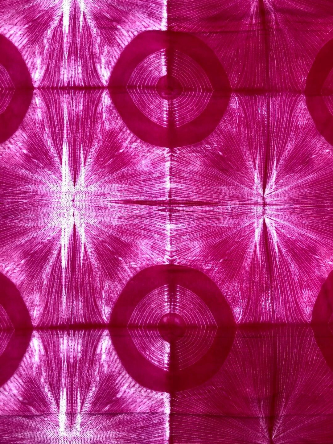 

PALASH Geometric Shibori Dyed Pure Cotton Unstitched Dress Material, Magenta
