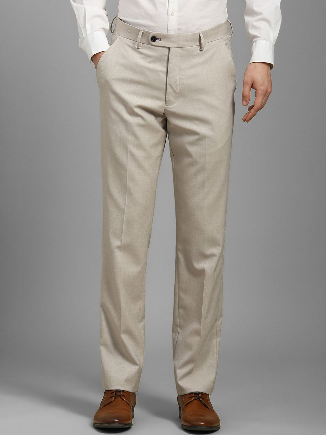 

Luxure by Louis Philippe Men Slim Fit Trousers, Beige