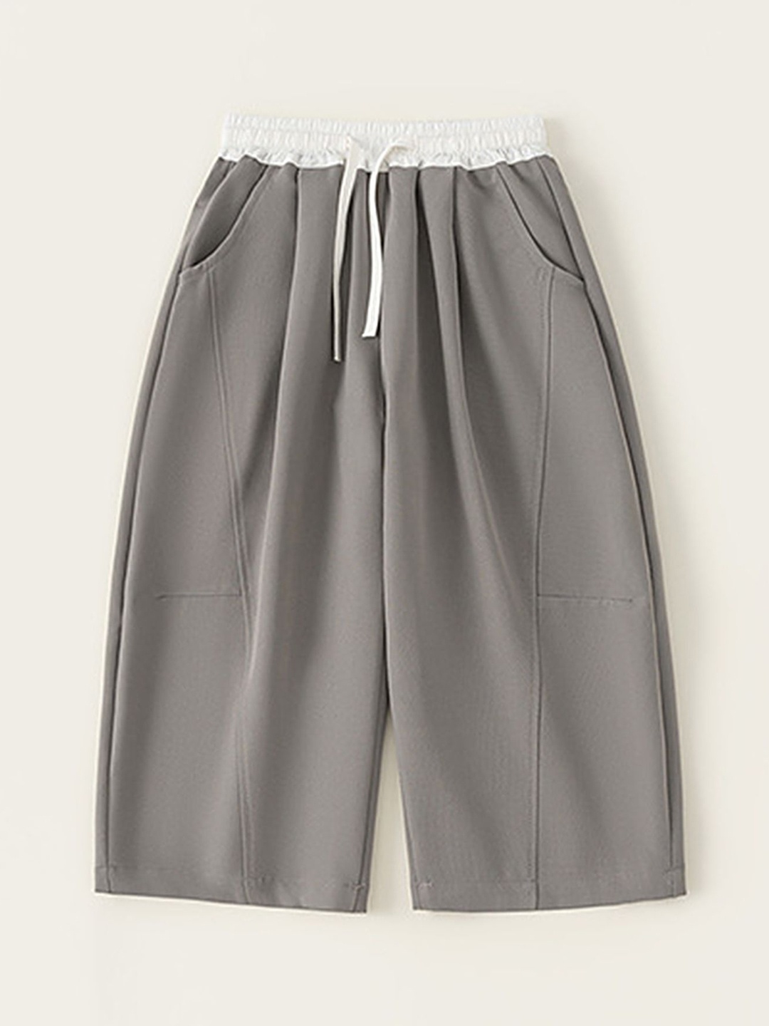 

LULU & SKY Girls Straight Fit High-Rise Culottes Trousers, Grey