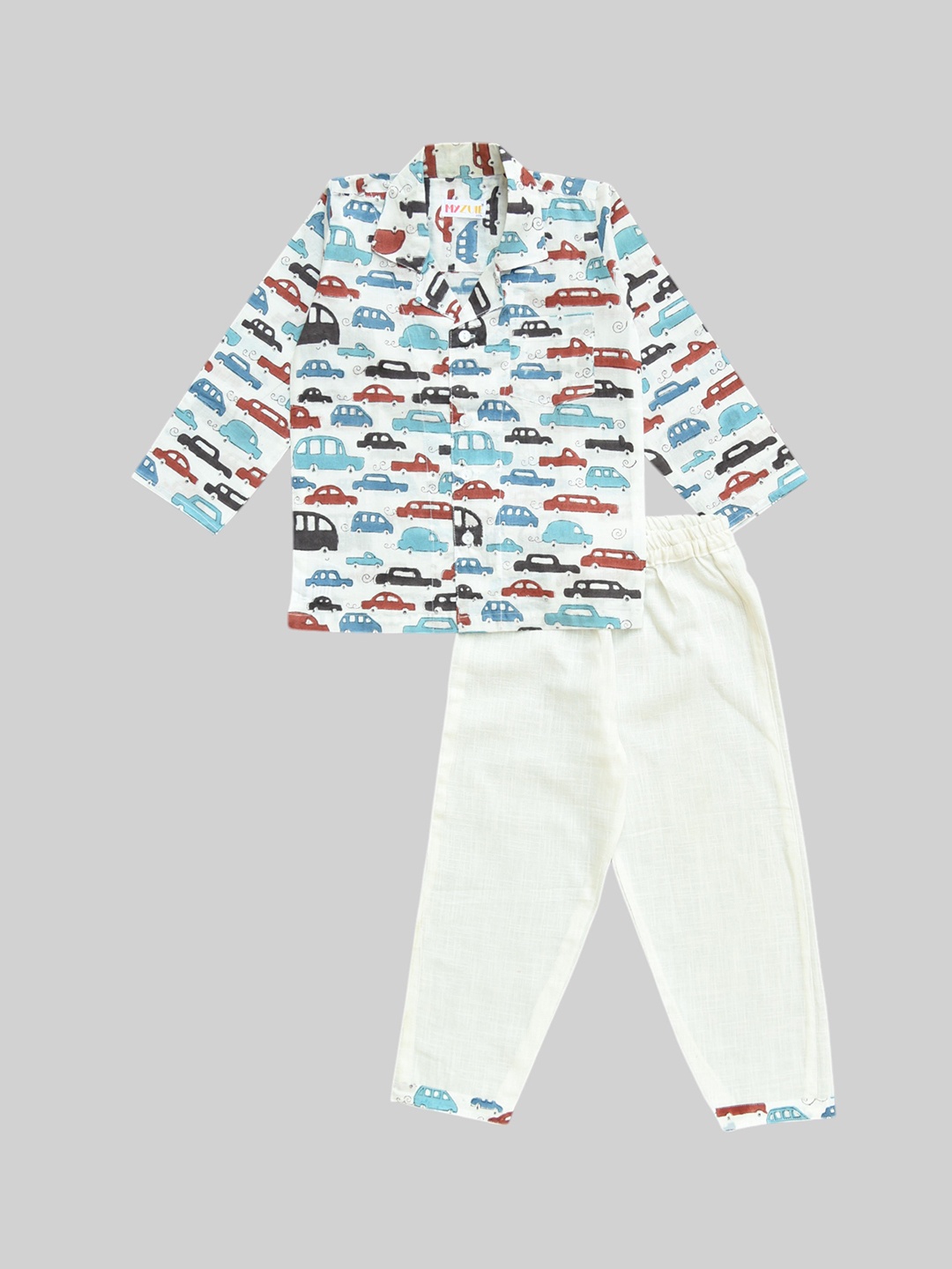 

MYZUIE Unisex Kids Printed Night suit, White