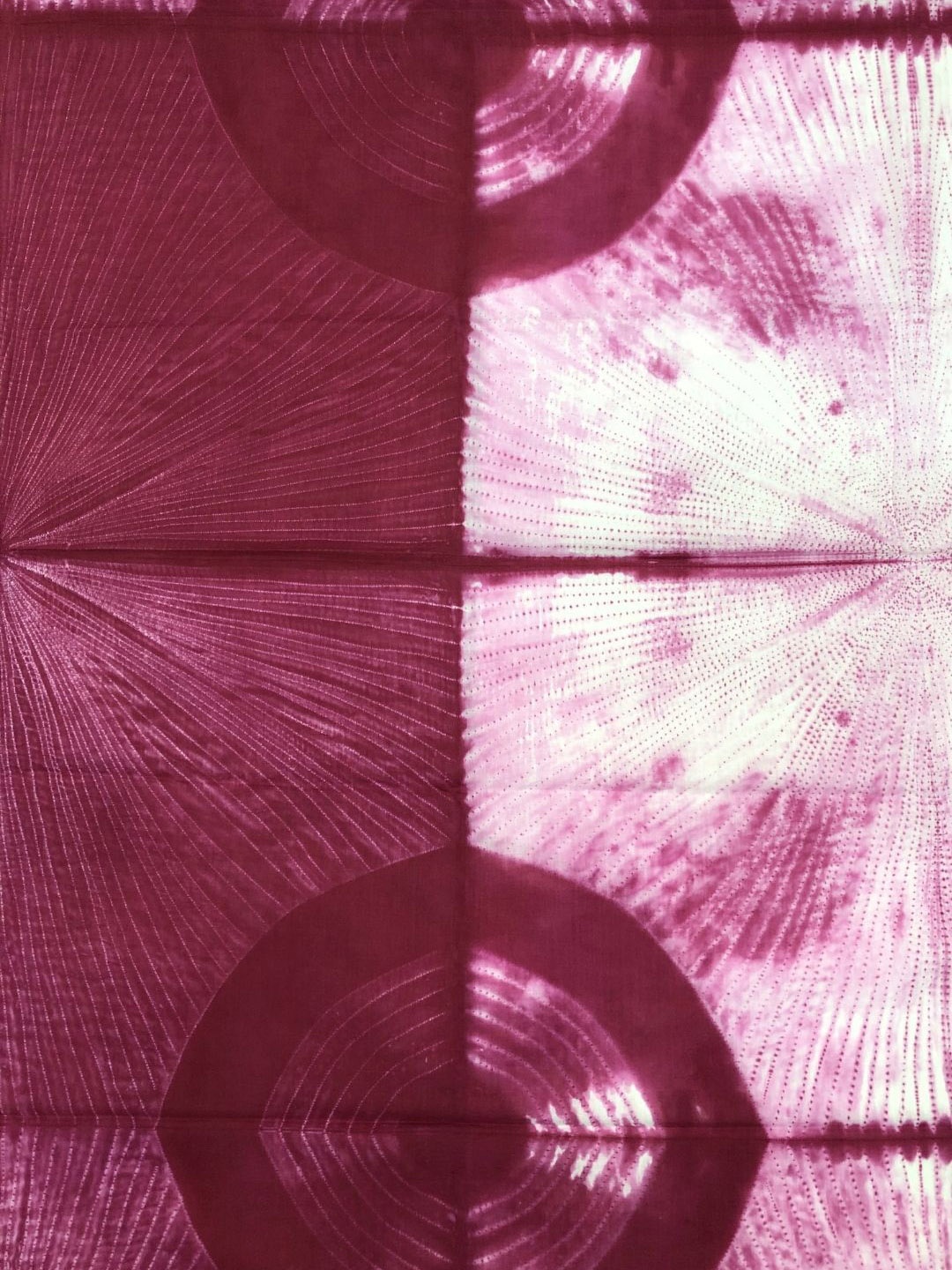 

PALASH Geometric Shibori Dyed Pure Cotton Unstitched Dress Material, Pink