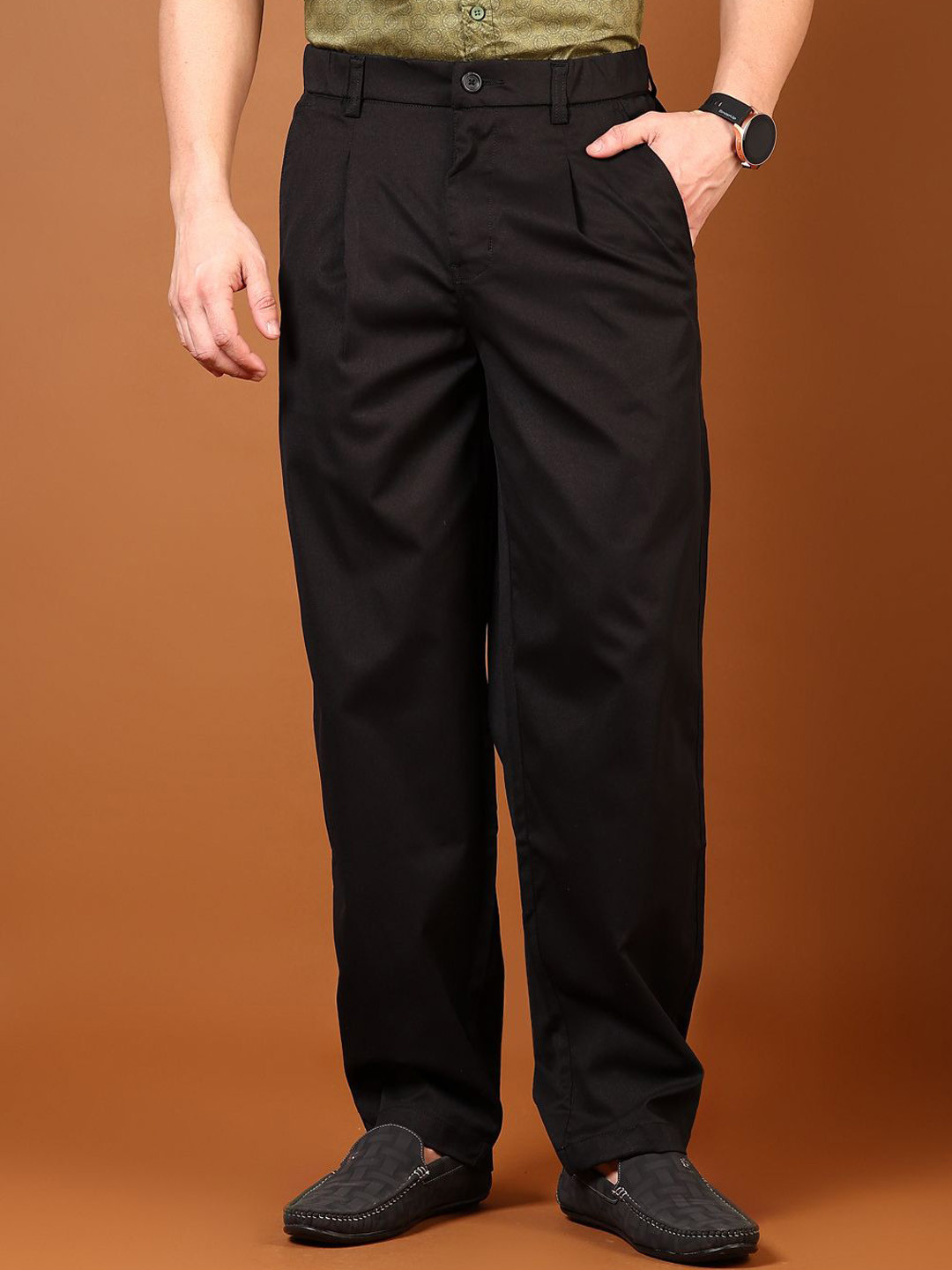 

V-Mart Men Trousers, Black