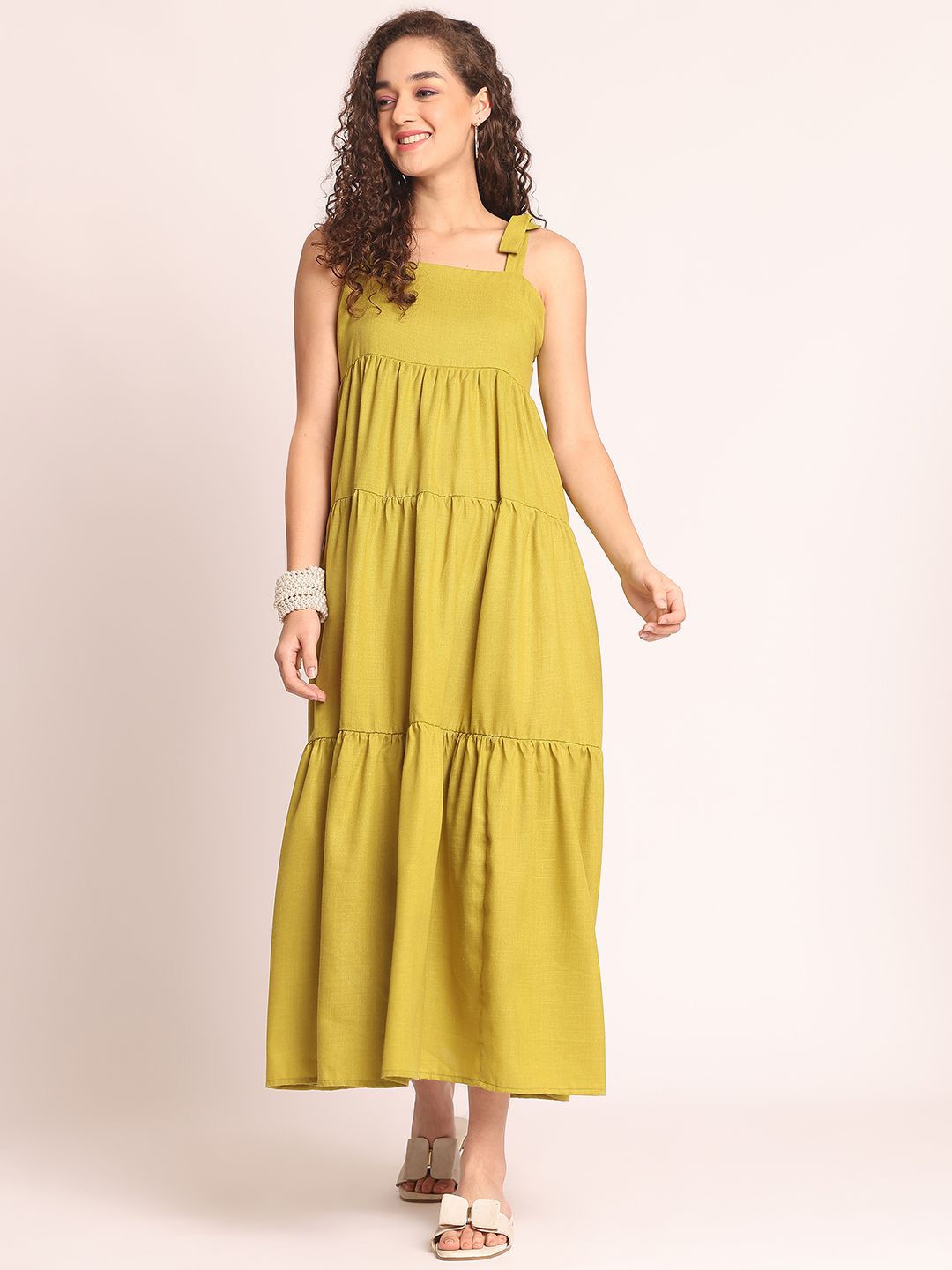 

EROTISSCH Women Sleeveless Midi Dress, Green