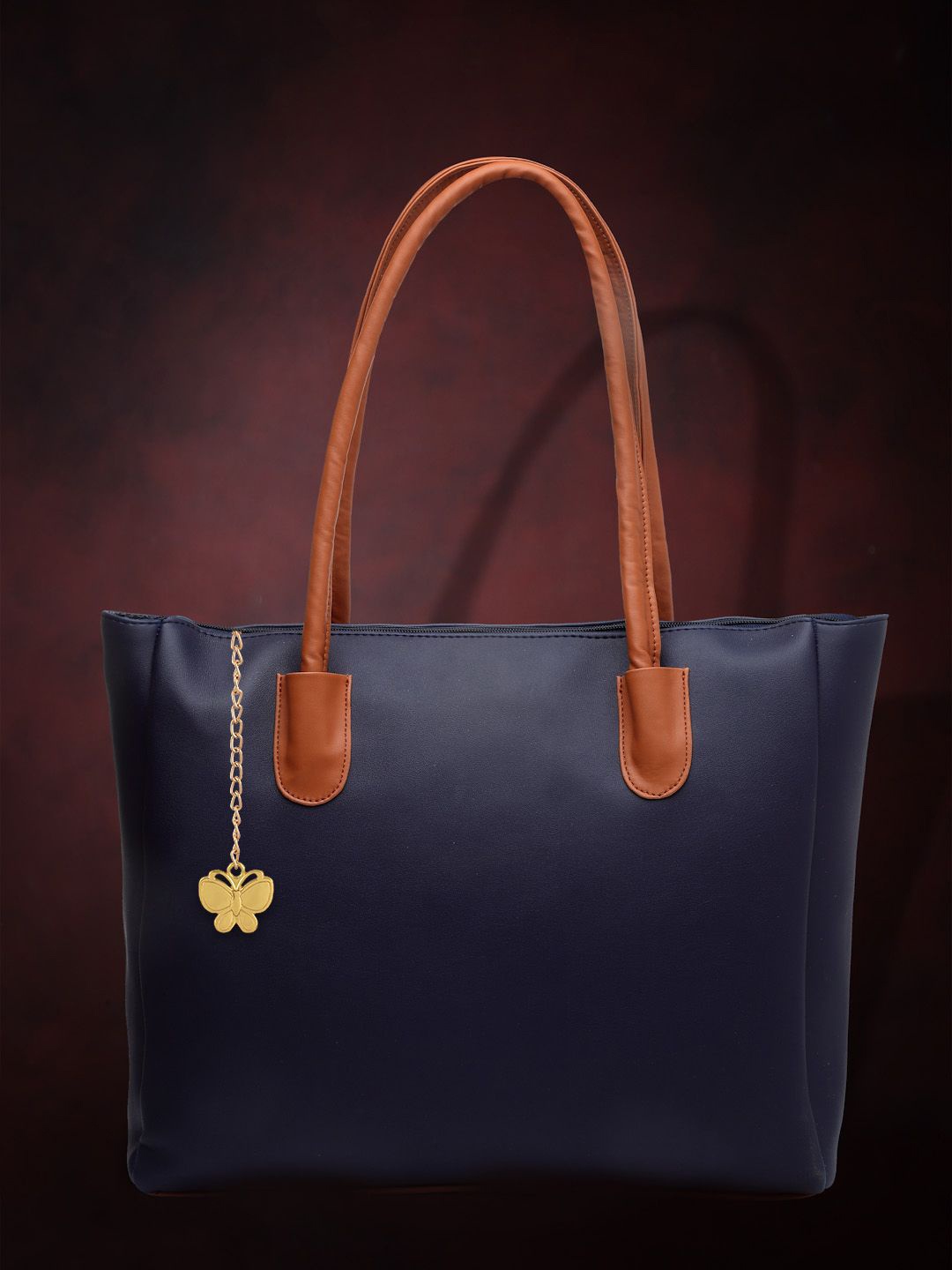 

Butterflies PU Shopper Shoulder Bag, Blue