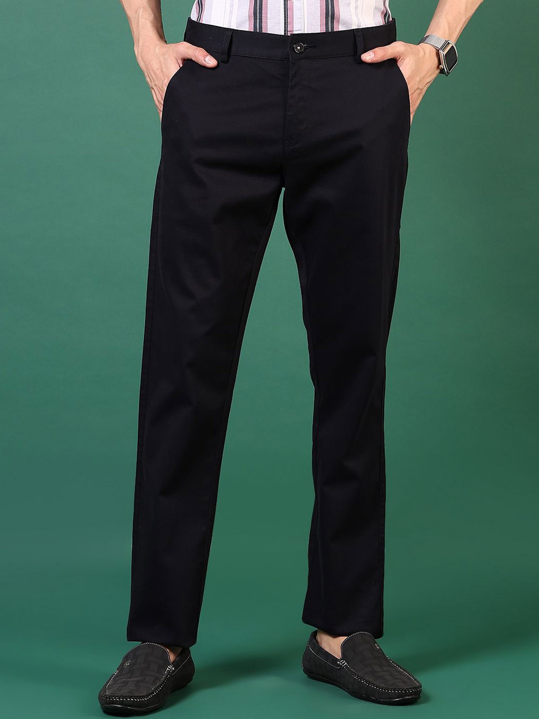 

V-Mart Men Chinos Trousers, Navy blue