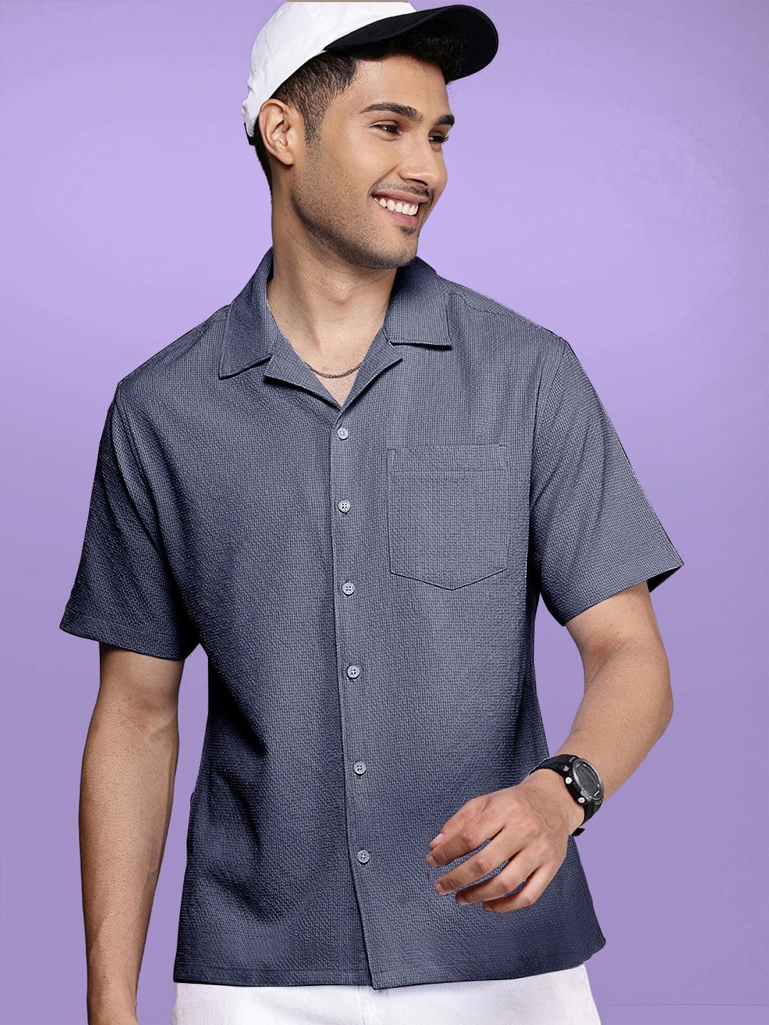 

Moda Rapido Men Standard Opaque Casual Shirt, Grey