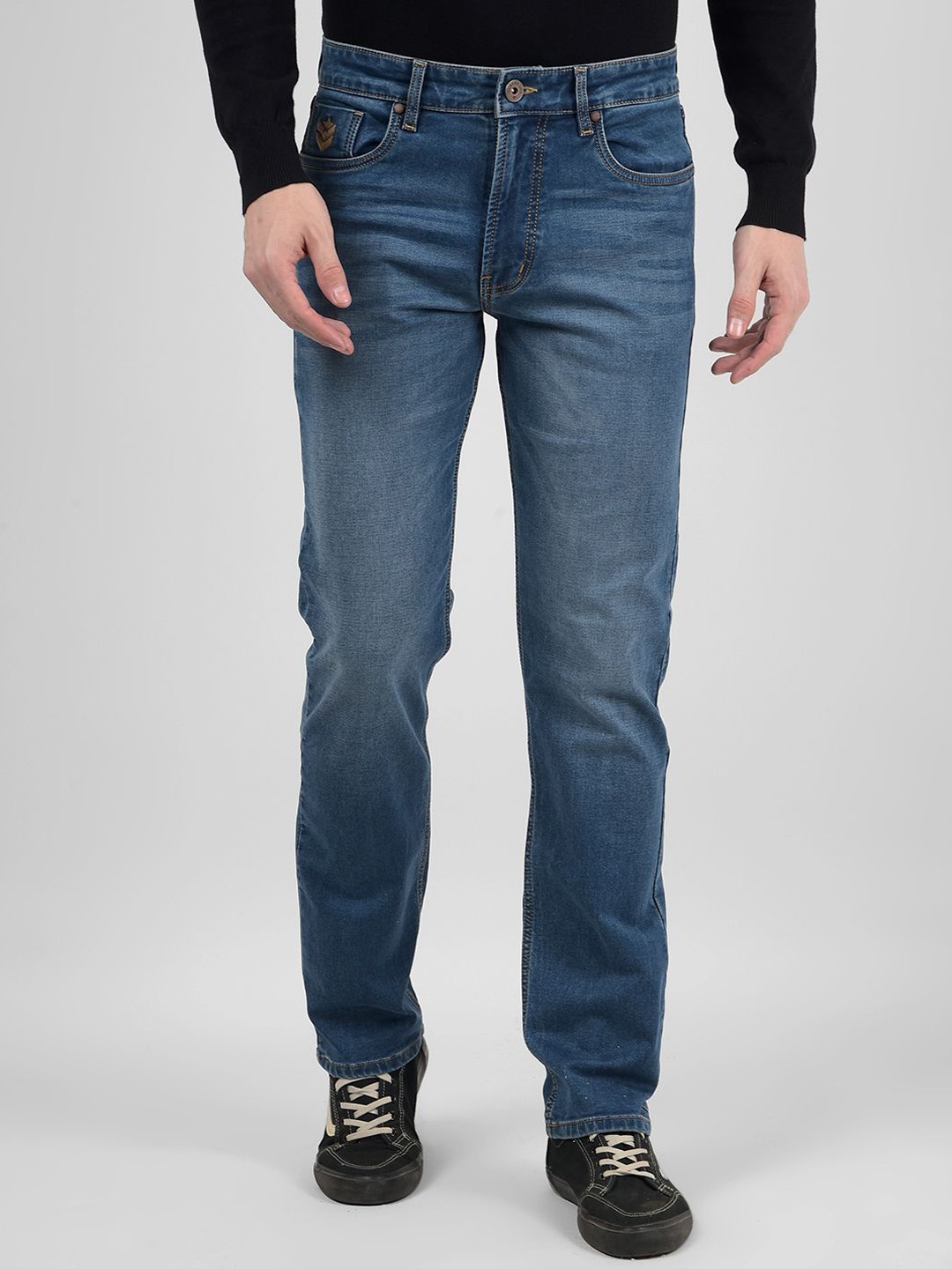 

Numero Uno Men Straight Fit Light Fade Stretchable Jeans, Blue