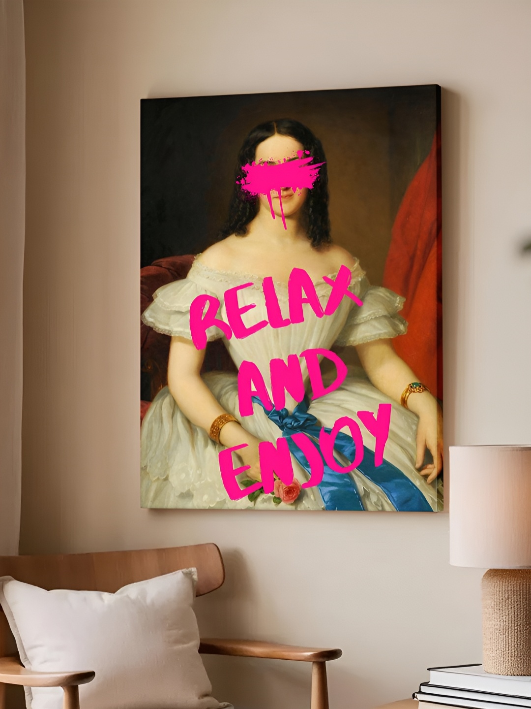 

Art Street Feminist Altered Stretch Pink And White Millennials Canvas Wall Art