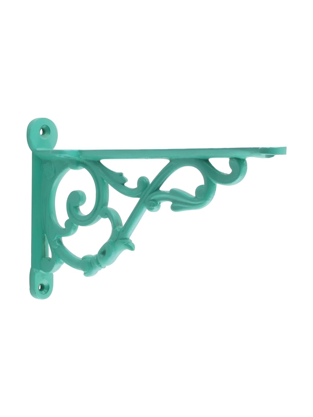 

Indianshelf Sea-Green Floral Textured Wall Hanging Plant Holder Bracket