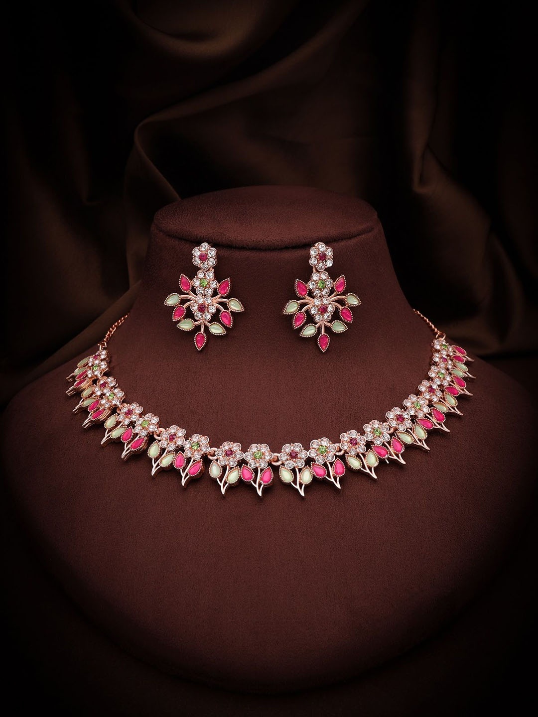 

Anouk Gold-Plated American Diamond Studded Jewellery Set