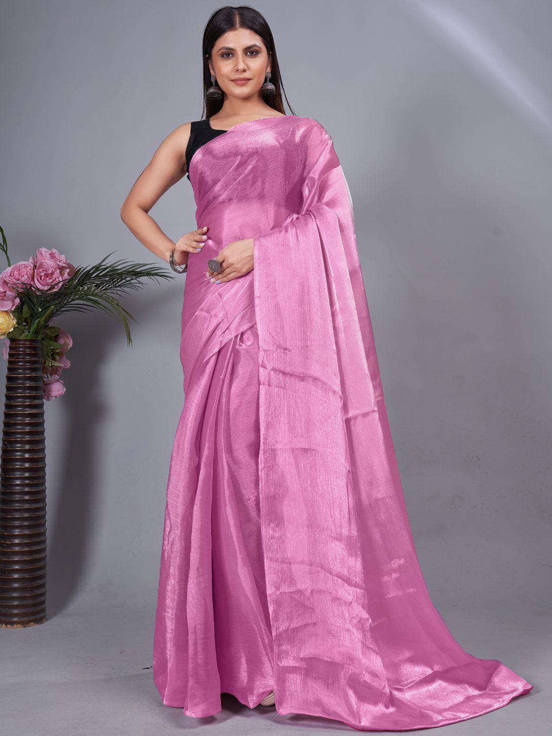 

DIVASTRI Art Silk Saree, Pink