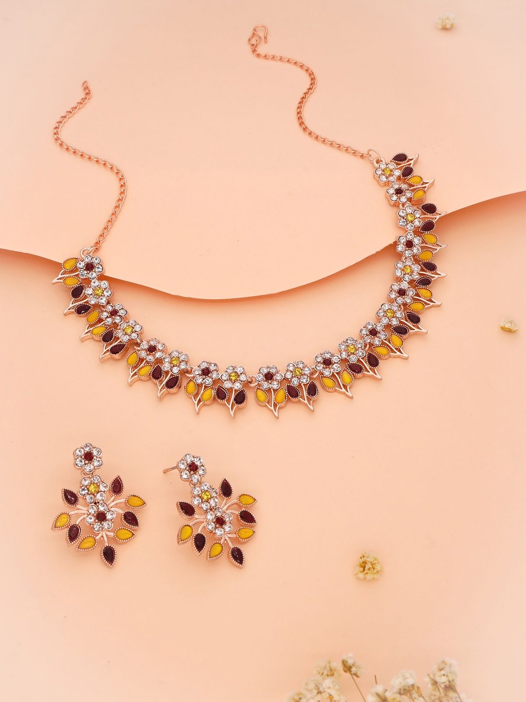 

Anouk Gold-Plated American Diamond Studded Jewellery Set