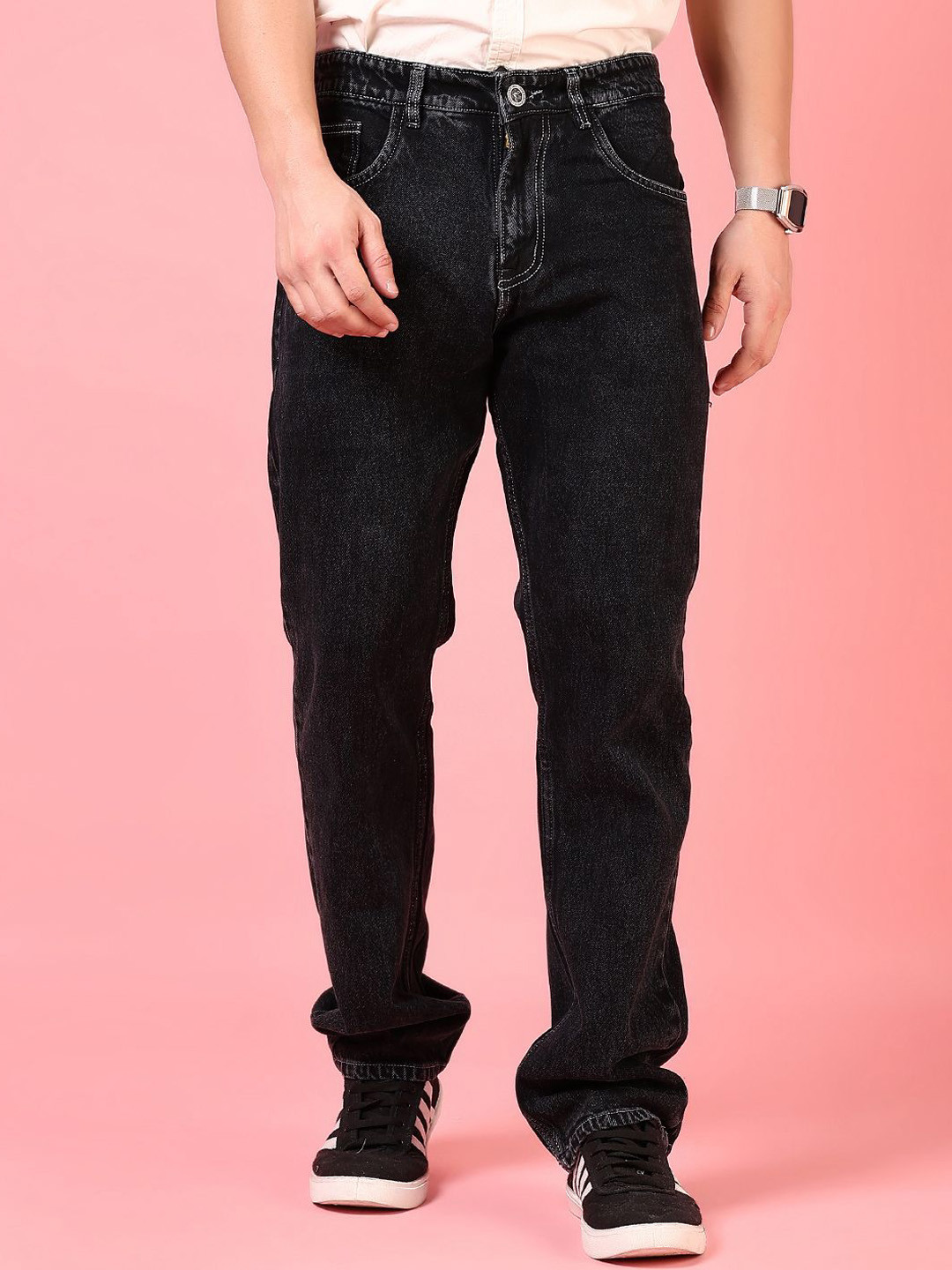 

V-Mart Men Light Fade Jeans, Black