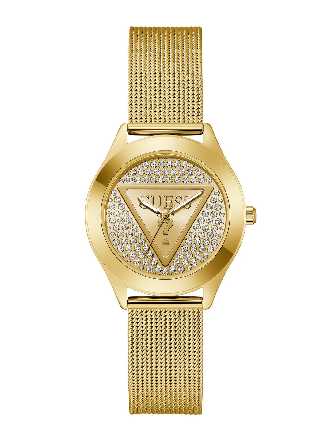 

GUESS Women Dial & Stainless Steel Bracelet Style Straps Analogue Watch GW0835L2, Champagne