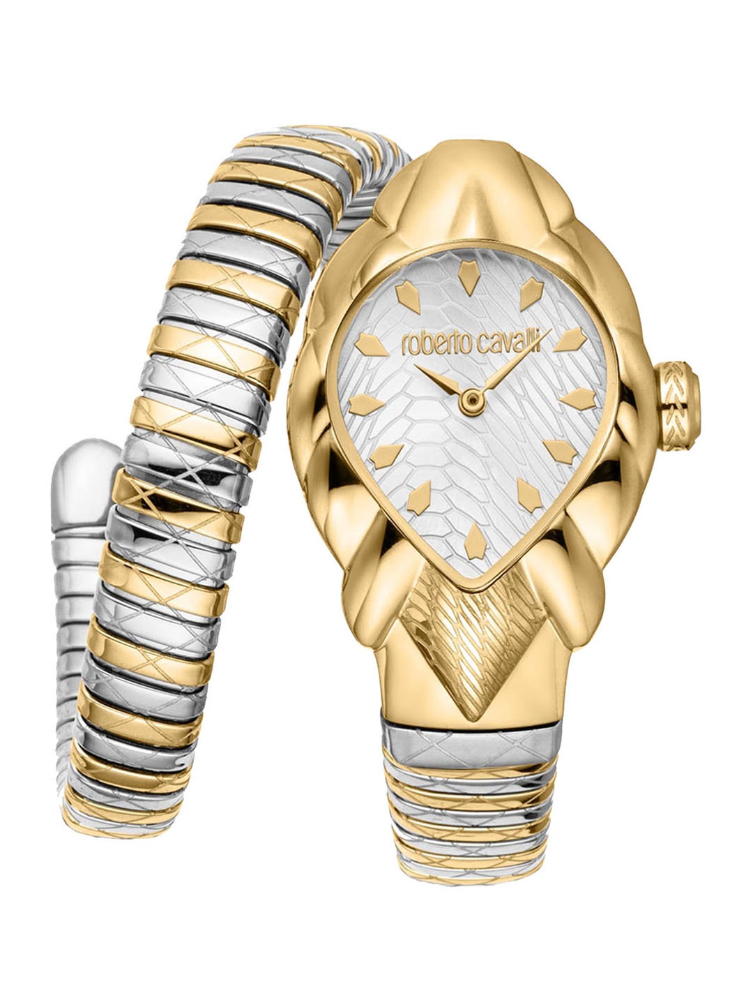 

Roberto Cavalli Women Embellished Dial & Stainless Steel Bracelet Style Straps Analogue Automatic Watch, Multi