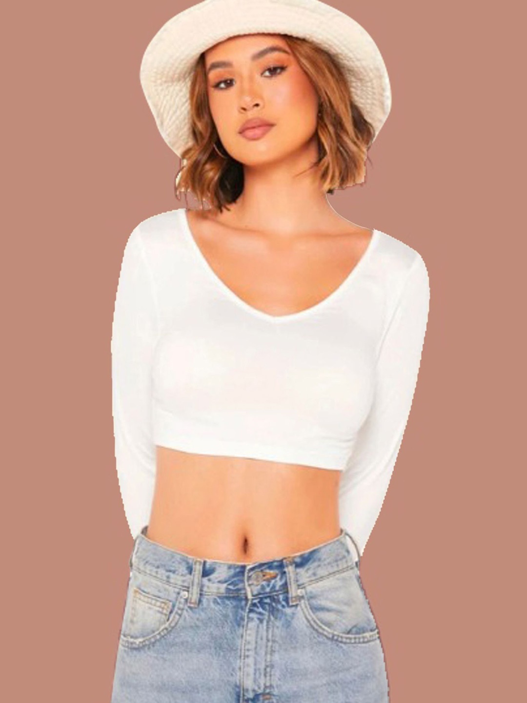 

Dream Beauty Fashion Crop Top, White