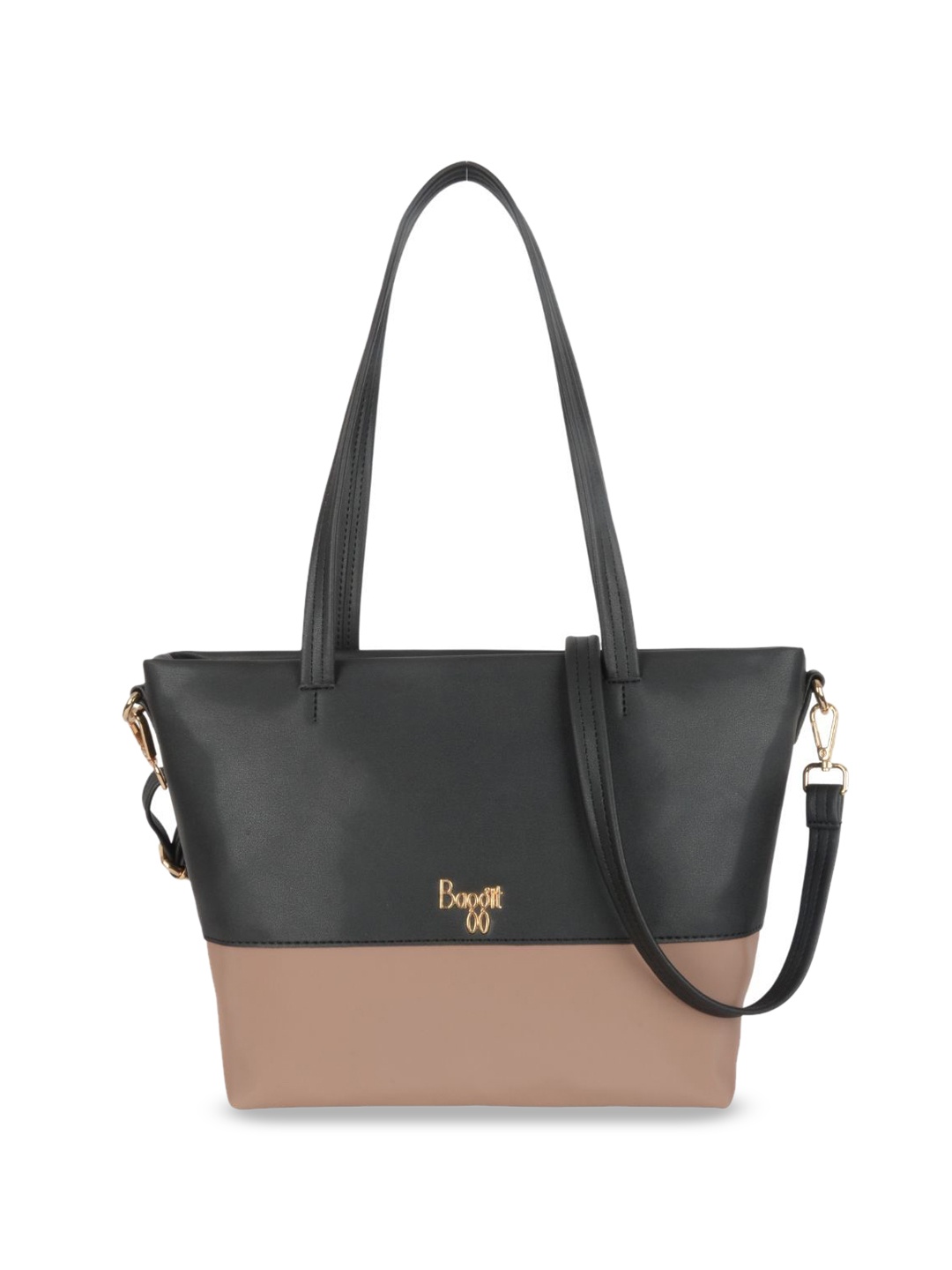

Baggit PU Structured Tote Bag, Black