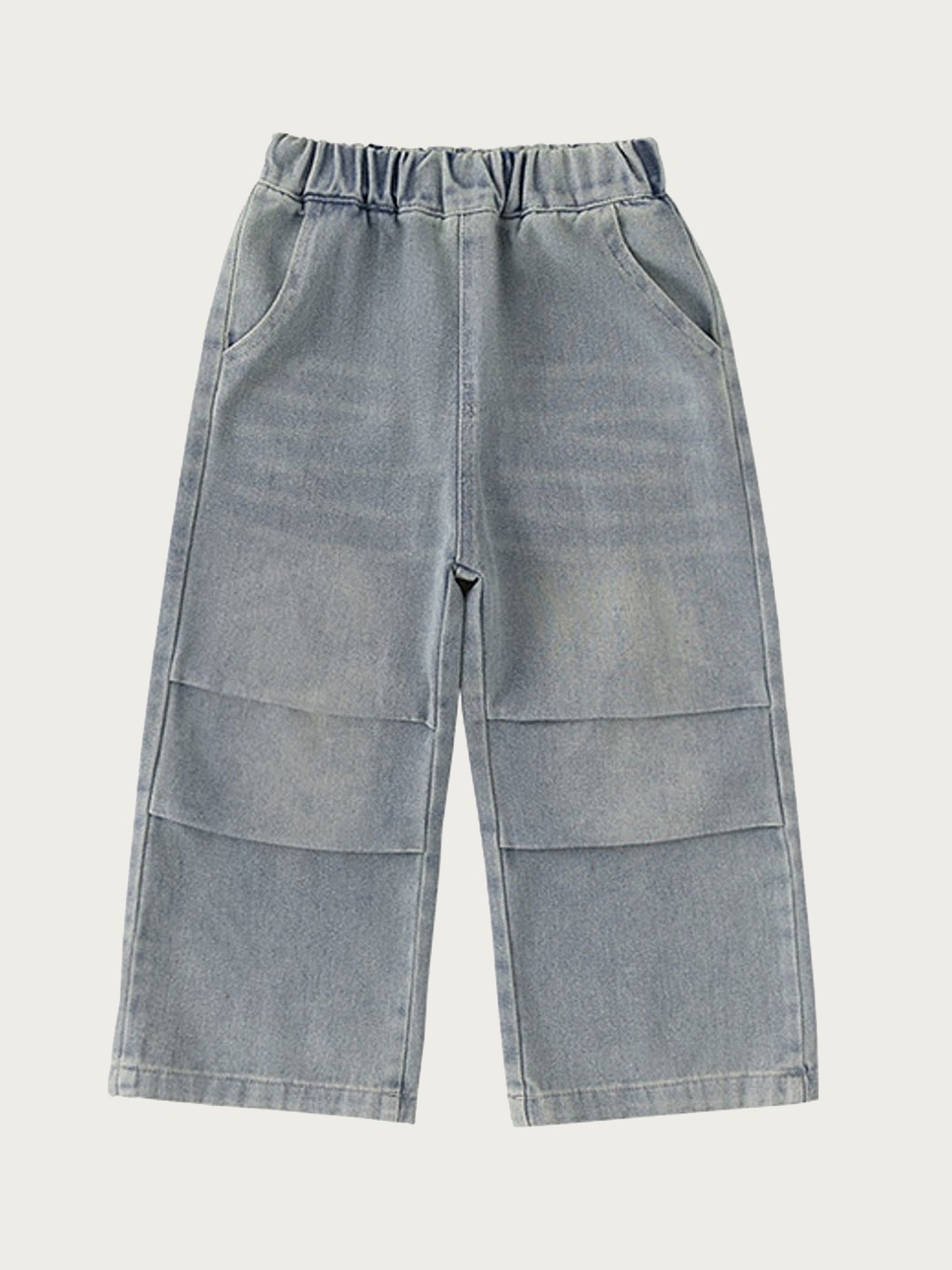 

LULU & SKY Boys Straight Fit High-Rise Low Distress Jeans, Blue