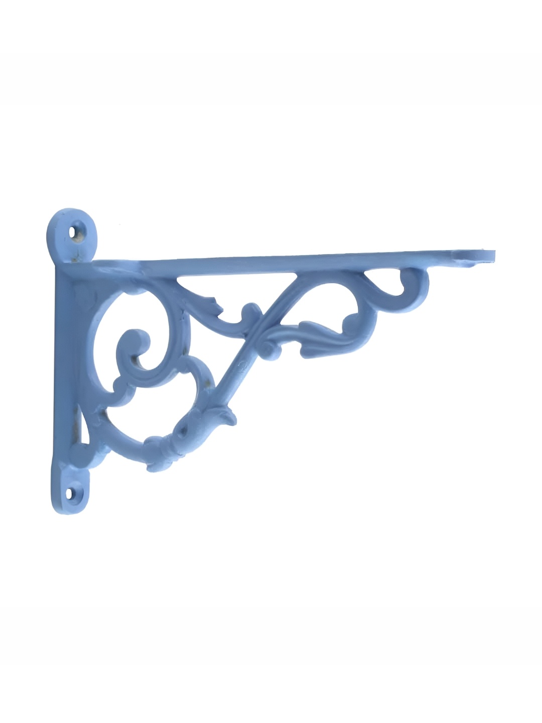 

Indianshelf Blue Floral Ornate Iron Slate Wall Hanging For Plants
