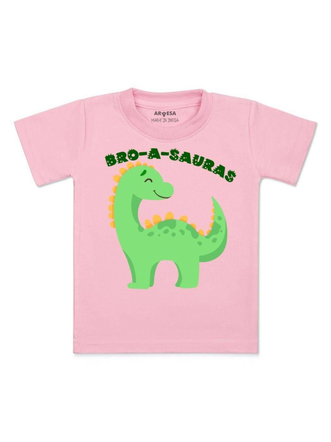 

Arvesa Kids Bro A Sauras Printed Tshirt, Pink