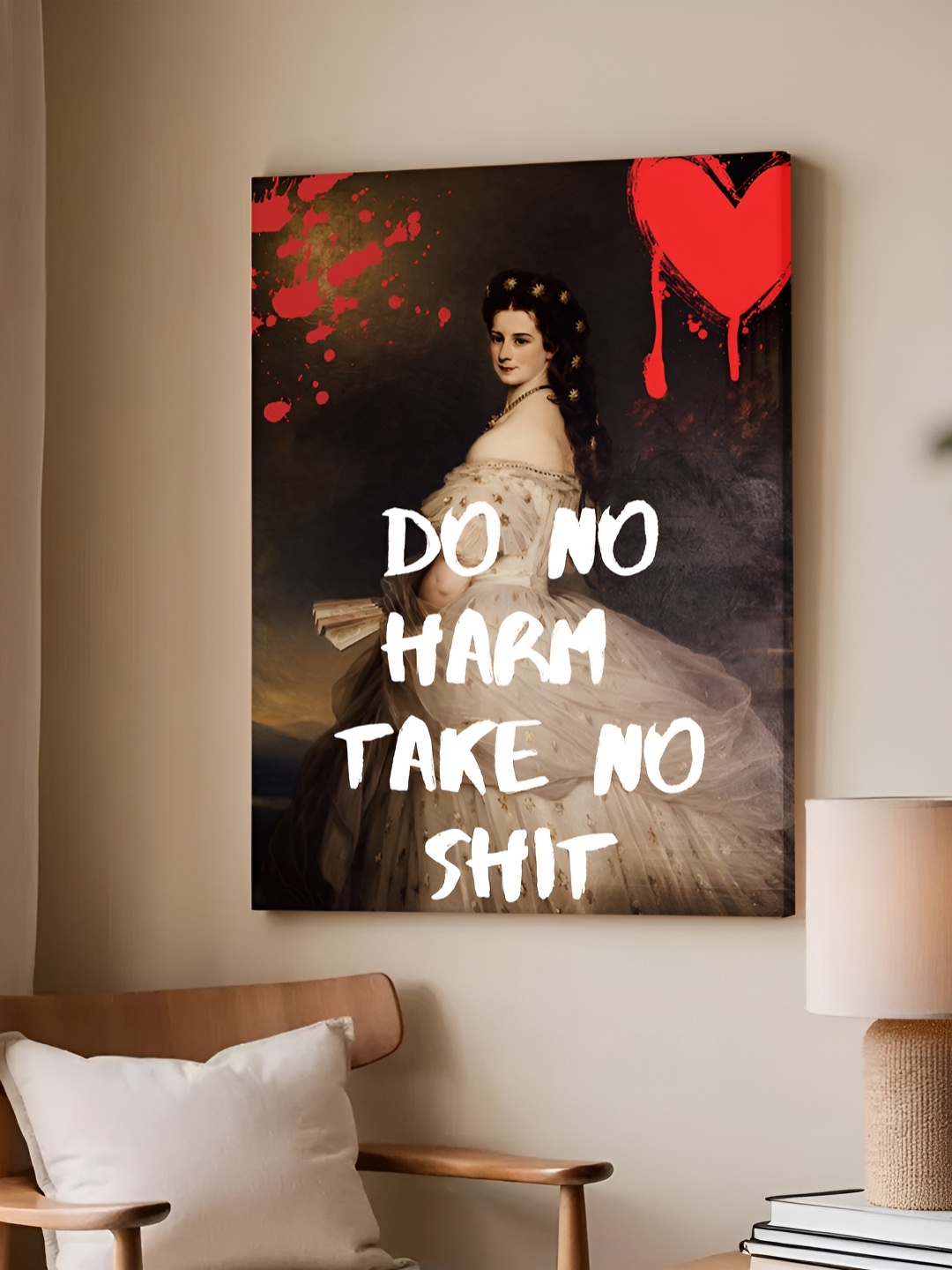 

Art Street Red & White Feminist Millennials Canvas Wall Art