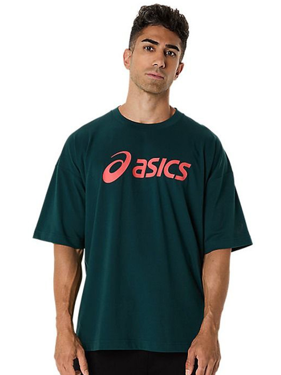 

ASICS Men Typography Printed Round Neck Relaxed Fit T-shirt, Green
