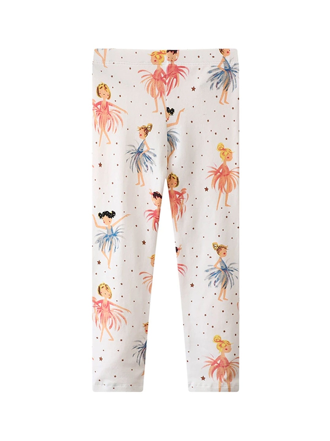 

LULU & SKY Infant Girls Printed Mid-Rise Ankle-Length Leggings, White