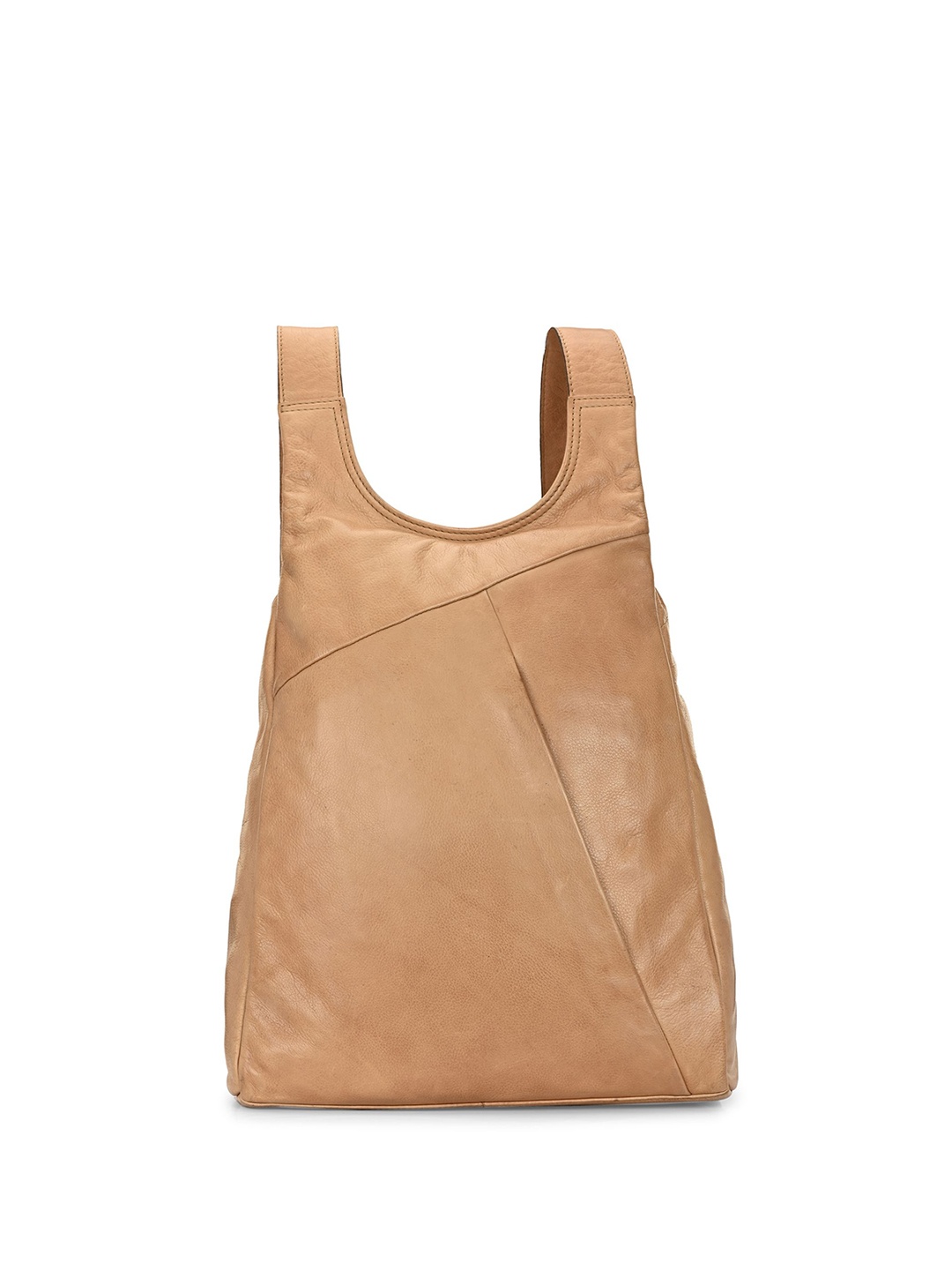 

Overdrive Leather Shopper Hobo Bag with Quilted, Beige