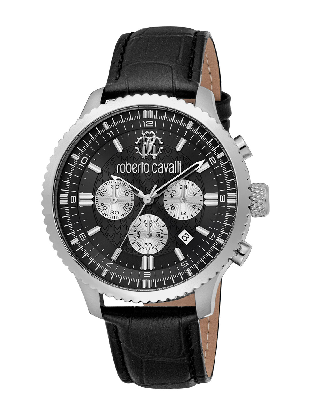 

Roberto Cavalli Men Dial & Leather Straps Analogue Automatic Watch RC5G127L0025, Black