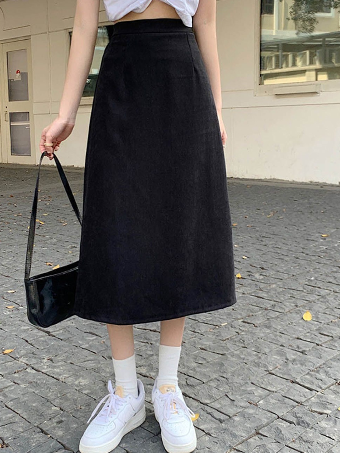 

StyleCast A-Line Midi Skirt, Black