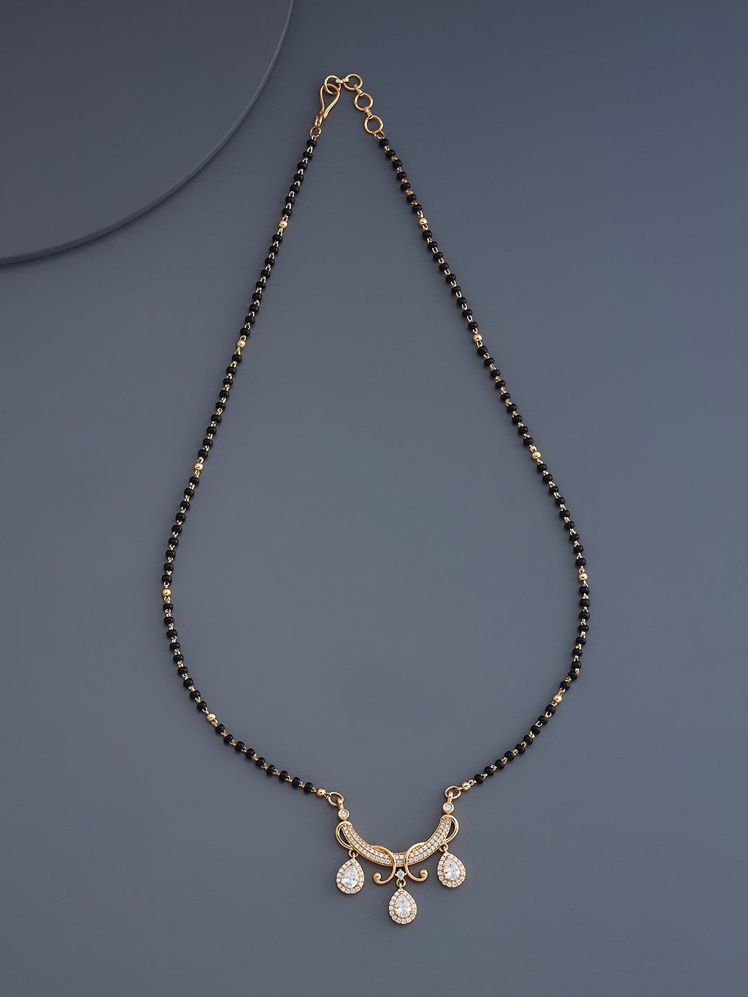 

Kushal's Fashion Jewellery White Gold-Plated Party Zircon Mangalsutra