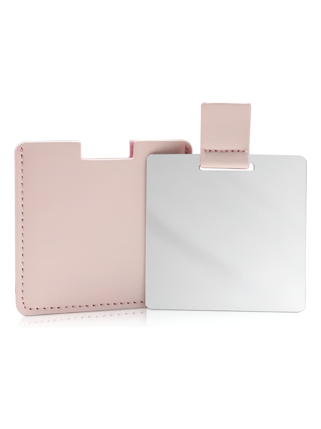 

Baskety Pink Square Compact Hand Mirror