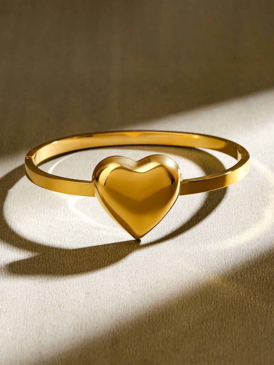 

Rubans Voguish Women Handcrafted Gold-Plated Bangle-Style Bracelet
