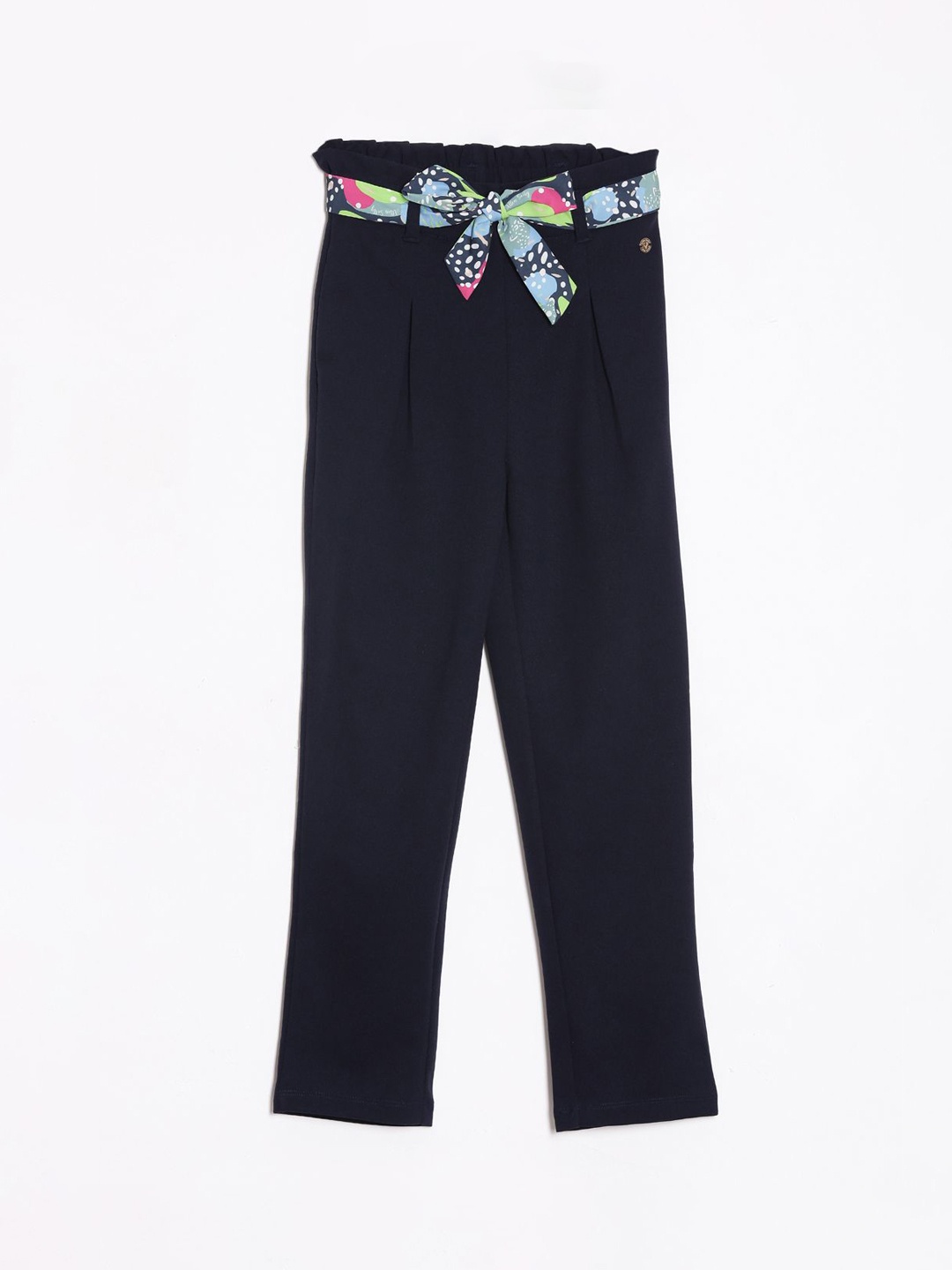 

Allen Solly Junior Girls Slim Fit Pleated Trousers, Navy blue