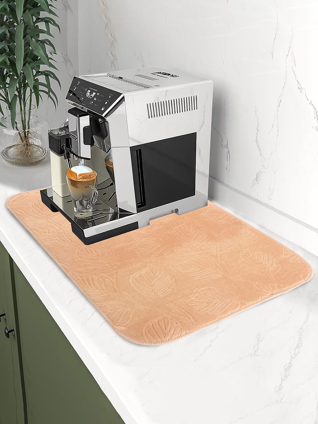 

Kuber Industries 2-Pcs Cream Colored Non Slip Dish Drying Mats