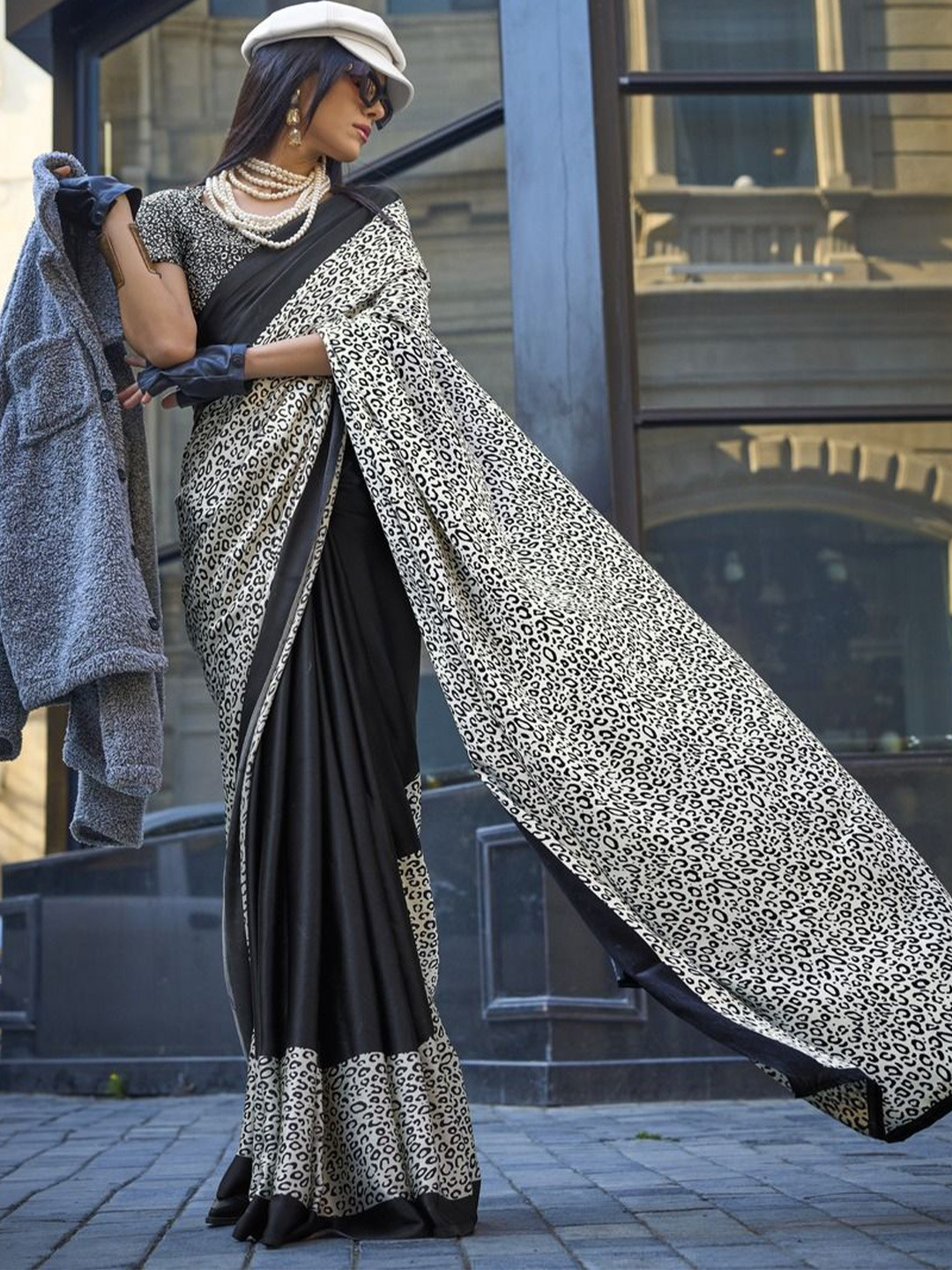 

Anouk Pure Crepe Saree, White