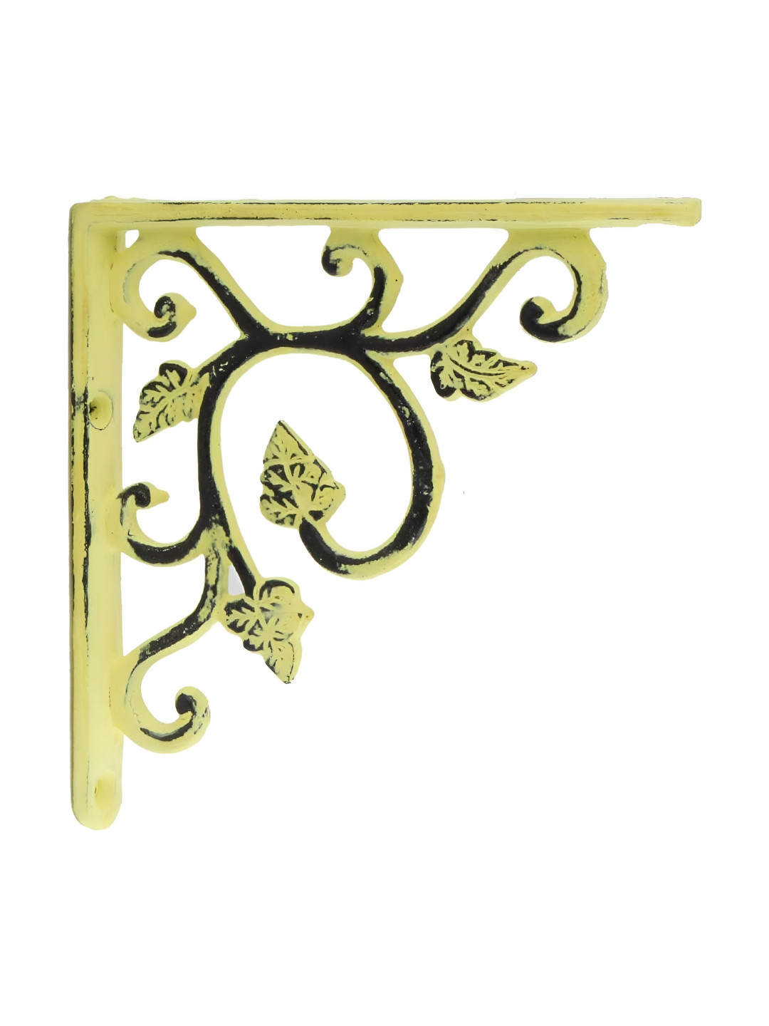 

Indianshelf Beige & Bronze Iron Leaf Wall Bracket for Shelf